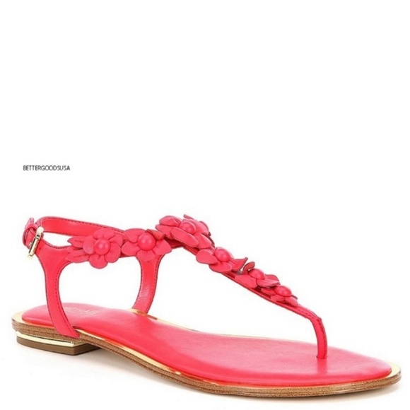 New Michael Kors Tricia 3D Floral Thong Sandal 8 - Picture 4 of 8